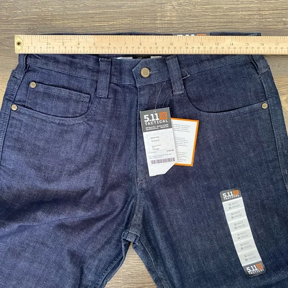 5.11 Tactical Jeans 31x36 Blue Defender Flex Slim Indigo Dressy Casual Manly